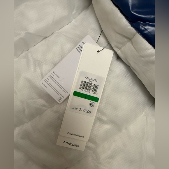 NEW Calvin Klein Sorona Aura Men's Blue Puffer Vest with breathable insulation - Picture 3 of 12